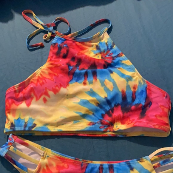 Tye dye halter bikini swimsuit - Picture 6 of 7